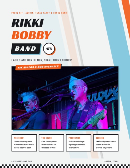 Cover of the Rikki Bobby Band press kit